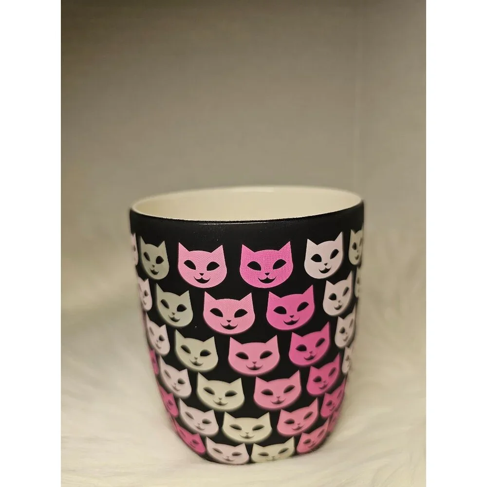 Cobwebs &‎ Caldrons Pink Purple Silver Cats Coffee/Tea Mug 16 oz
